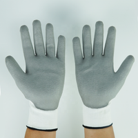 Gants résistants aux coupures HPPE de calibre 13 enduits de PU sur la paume Gants de travail de sécurité