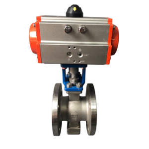 Vanne à boisseau sphérique en V à commande pneumatique, en acier inoxydable, directement de l'usine - Product Image 4