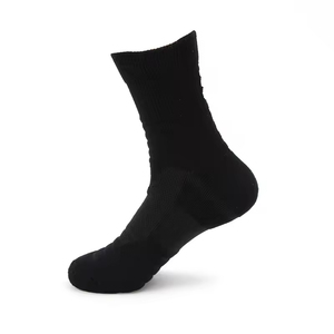 Custom Men's Winter Crew <b>Socks</b> Cotton Terry Cushion Anti-slip Basketball Sport <b>Socks</b> With Stripe - Product Image 3