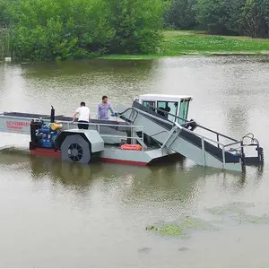 Water Weed Harvester river trash cleaning machine clean floating garbage boat river clean machine