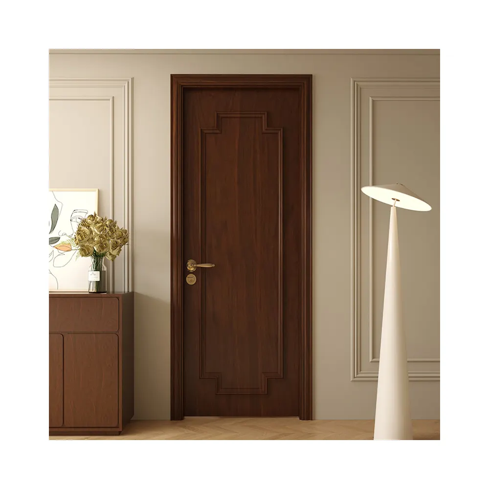 Индивидуальные новейшие деревянные двери интерьера комнаты дизайн окрашенные цвета однотонные деревянные двери