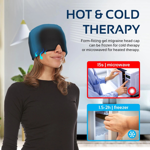 Gorro Masajeador de Cabeza con Compresa de Gel Reutilizable, Gorra de Compresión para el Cuidado de los Ojos, Alivio del Dolor de Migraña, Terapia de Frío y Calor, Clase II - Product Image 4
