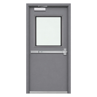 Porte coupe-feu métallique creuse CAN / ULC S104, 90 minutes, pour centres de données, porte de passage avec ferme-porte automatique