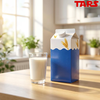 Emballage carton aseptique Rex 458 ml, qualité alimentaire, en papier composite PE, boîte à couvercle pour lait frais, jus, produits laitiers, boissons, en-cas
