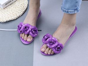 Chaussures pour dames Sandales plates décontractées Aloha Sandales d'extérieur en PVC Jelly Slides One <span class=keywords><strong>Tong</strong></span> Pantoufles plates pour femmes Pantoufles pour dames - Product Image 2