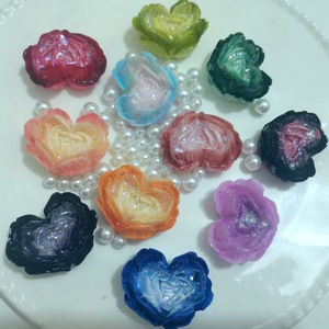 DIY llavero hecho a mano horquilla accesorios de joyería Tie-Dye <span class=keywords><strong>Love</strong></span> Rose Brush Crystal Ore Card [36*29mm] resina para el Día de San Valentín - Product Image 3