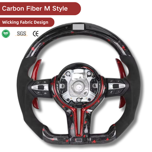 <span class=keywords><strong>Volante</strong></span> Deportivo <span class=keywords><strong>M</strong></span> para <span class=keywords><strong>BMW</strong></span> F10 F30 F20 F32 F36 M3 F15 M5 F80 M4 F82 M2 F87 E70 E71 E90 X1 X3, Personalizado con LED y Fibra de Carbono - Product Image 1