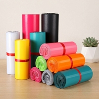 Enveloppes en polyéthylène colorées sur mesure, sacs de courrier en PE rose imprimés avec logo personnalisé, sacs d'expédition en plastique auto-adhésifs pour boutique