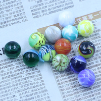 Billes de verre Murano artisanales italiennes colorées de 16 mm, 20 mm, 25 mm, motif tourbillons, pour la décoration intérieure