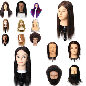 Pratique Formation Tête Barbier Coiffure Mannequin Poupée Mâle <span class=keywords><strong>Chauve</strong></span> 100% Cheveux Humains Mannequin Tête avec De Vrais Cheveux - Product Image 6