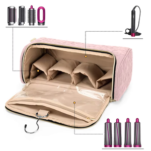 Sac de rangement portable pour styler de coiffure avec rotation à 360° °   Organisateur de voyage léger avec crochet pivotant, compatible avec les fers à friser, les brosses et les accessoires - Product Image 3