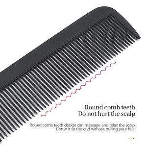Salon de coiffure professionnel <span class=keywords><strong>peigne</strong></span> de coiffure noir peignes à cheveux en ABS résistant à la chaleur <span class=keywords><strong>peigne</strong></span> de coiffure à dents fines et larges - Product Image 4