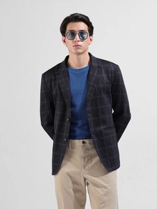 Veste blazer à carreaux décontractée pour homme avec un design moderne et ajusté pour le travail au bureau, les réunions décontractées et la mode quotidienne - Product Image 4