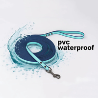 NOVIPET Laisse pour chien imperméable bicolore en PVC, texture ondulée antidérapante, longue laisse d'entraînement en sangle enduite pour usage intensif