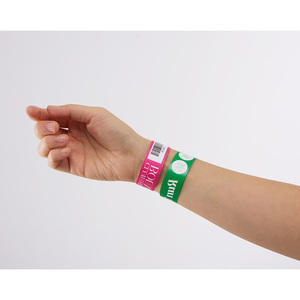 Pulseras de datos variables [AnyWristband] de TYVEK a todo color, tipo individual de 20 mm (3/4 pulgadas) para branding - Product Image 1