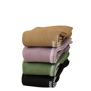 Calcetines de Compresión para Mujer, Color Morado Sólido, Transpirables, para Ciclismo, Juveniles, Otoño Invierno, Calcetines Largos - Product Image 3