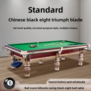 โต๊ะสนุกเกอร์และบิลเลียด Triumphal Blade T4 สีดำ รุ่น Black Eight ทำจากไม้เนื้อแข็ง มาตรฐานจีน สำหรับใช้ในบ้าน คลับ และห้องบอลรูม - Product Image 2