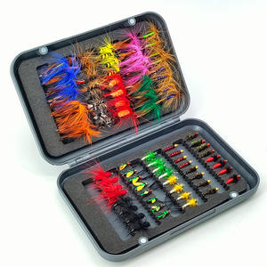 Pêche à <span class=keywords><strong>la</strong></span> truite mouches sec humide <span class=keywords><strong>nymphe</strong></span> banderoles assortiment de mouches avec boîte pêche à <span class=keywords><strong>la</strong></span> <span class=keywords><strong>mouche</strong></span> mouches leurres Kits plume 100G - Product Image 1