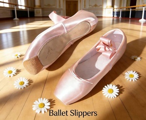Hochwertige Ballett-Spitzenschuhe für Damen, Ballerina-Tanzschuhe mit Band, Spitzenschuhe für Schule oder Zuhause - Product Image 4