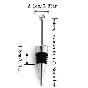 Wine Stopper Metal Alloy Bottle Seal With Colorful Silicone Ring For Wine Champagne Bottle 10 12 24 Pcs Simple Style - Product Image 3