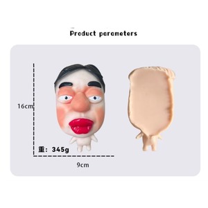 Jouet Squishy Anti-Stress en Silicone TPR pour Enfants, Personnage Masqué à Grande Tête et Lèvres Volumineuses, Inspiré de TikTok, Idéal pour Presser les Boutons - Vente Flash - Product Image 5