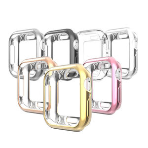 <span class=keywords><strong>Coque</strong></span> en TPU silicone électrolytique colorée pour <span class=keywords><strong>Apple</strong></span> <span class=keywords><strong>Watch</strong></span> Series 4 5 <span class=keywords><strong>6</strong></span> 7 8 10 <span class=keywords><strong>40</strong></span> 44 41 45 42 46 49mm cadre de protection pour montre intelligente - Product Image 1