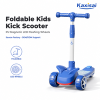 Trottinette pliable pour enfants avec roues PU lumineuses, hauteur réglable sur 4 niveaux, trottinette à 3 roues pour garçons et filles de 3 à 12 ans