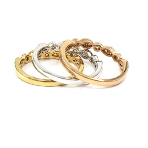 Meilleure qualité de fabrication, design unique, haute qualité, bague de fiançailles en or 18 carats avec diamant véritable rond, ensemble de bagues pour femmes, mariage et fête - Product Image 2