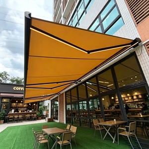 Toldo Retráctil Eléctrico con Luces LED, Tela Resistente a la Decoloración, <span class=keywords><strong>para</strong></span> Terraza y Exteriores - Product Image 3