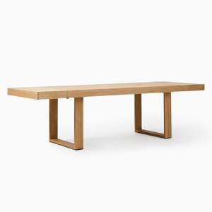 Minimalist <b>Oak</b> Outdoor Extendable Table Wood <b>Frame</b> Garden Patio Furniture - Product Image 6