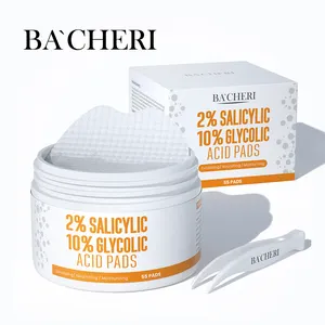 Private Label Anti Acne Peel Exfoliating Pads Glycolic Salicylic Acid Acne Treatment Facial Cleansing Pads Acne Pads