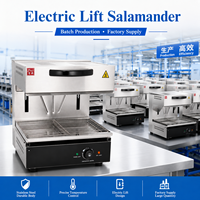 Grill salamandre électrique commercial à hauteur réglable 2,8 kW 220 V en acier inoxydable