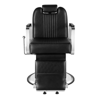 Fauteuil de Barbier Robuste Noir Facile à Utiliser, Chaises de Salon de Coiffure Équipement Salon de Coiffure Vente Directe Usine