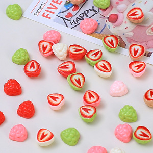 Đầy Màu Sắc Nửa Phẳng Trở Lại Nhựa Cabochon Thu Nhỏ Dâu Tây Kawaii Tự Làm Phẳng Trở Lại Chỉnh Trang Phụ Kiện Scrapbooking Thủ Công - Product Image 3