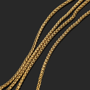 سلسلة حبل الفولاذ المقاوم للصدأ مجوهرات سلسلة كابل القمح ديي - Product Image 4
