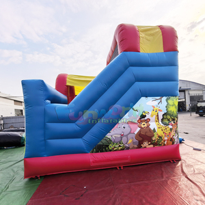 Castillo inflable comercial para niños, reino animal, combo 4 en 1 con tobogán - Product Image 3