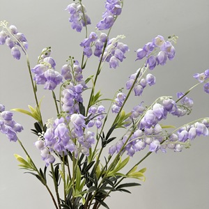 Ramo de Lirios del Valle Artificiales Meng Jie, Flores de Seda en Rosa, Morado, Amarillo y Blanco, Decoración para Escritorio, Suelo y Pared - Product Image 2