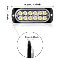 DC 12V Rot-Blaue LED Aluminium 3 Zoll Stroboskop-Warnleuchte Neues Modell LKW Auto Notfall-Beacon Blinkende Lichter Nachrüstung