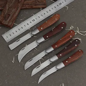 KITCHENCARE aço inoxidável facas dobráveis atacado alta qualidade sobrevivendo caça facas madeira ao ar livre faca