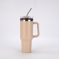 Vaso de Viaje de 40 oz con Aislamiento Nuevo, Interior de Plástico y Exterior de Acero Inoxidable, Botella Térmica Personalizada con Tapa