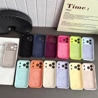 Coque de téléphone portable en silicone liquide magnétique intégrée pour iPhone 16 15 17 18 Pro Max, couleur bonbon, antichoc, coque arrière