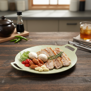 In and Out Ceramic Griddle <b>Pan</b> Plus 29cm Korean Design Grill <b>Pan</b> Eco Friendly Cooker Non Stick Coating Aluminum Made in Korea - Product Image 3