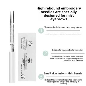 <span class=keywords><strong>Aiguille</strong></span> de <span class=keywords><strong>tatouage</strong></span> semi-permanent <span class=keywords><strong>pour</strong></span> <span class=keywords><strong>ombrage</strong></span>, kit de <span class=keywords><strong>tatouage</strong></span> des sourcils trois pièces, pointe ronde 3cm 0.35mm <span class=keywords><strong>pour</strong></span> sourcils - Product Image 2