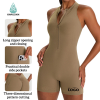 Combinaison athlétique pour femme, dos évidé, poitrine rembourrée, coupe ajustée aux hanches, avec poches latérales utilitaires, anti-transpiration, pour la pratique du yoga