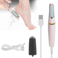 Ponceuse électrique pour pieds, outil électronique pour le soin des pieds et l'élimination des peaux mortes, rose