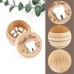 Gỗ bé hộp trẻ sơ sinh răng bí mật hộp gỗ răng Cổ Tích giảm răng lưu trữ hộp lưu trữ - Product Image 3