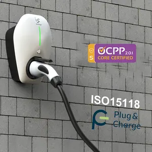 Iocharger barato OCPP 2.0.1 ISO15118 enchufe y carga monofásico App WIFI Tipo 2 7kW 11 kW 32A 7kW/11kW EV cargador para el hogar