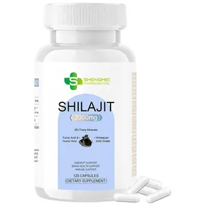 Shilajit补充剂与有机Ashwagandha根喜马拉雅纯100% 珠穆朗玛峰喜马拉雅shilajit胶囊