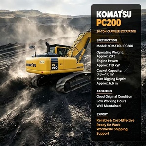 รถขุดโคมัตสึ PC200 มือสอง 20 ตัน ของแท้จากญี่ปุ่น สภาพดี รถขุดตีนตะขาบมือสองในเซี่ยงไฮ้ - Product Image 1