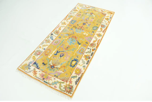 Alfombra de Lana Hecha a Mano de Alta Demanda, Alfombra Moderna de Pasillo en Tonos Pastel para Sala de Estar y Dormitorio - Product Image 5